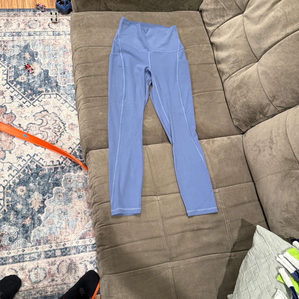 Blue High-Waisted Leggings